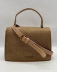 Lukadi Tan Faux Leather Crossbody Bag