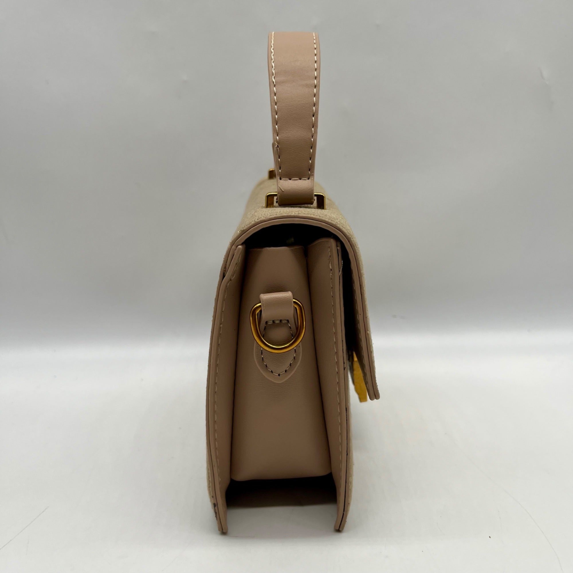 Lukadi Tan Faux Leather Crossbody Bag
