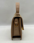 Lukadi Tan Faux Leather Crossbody Bag