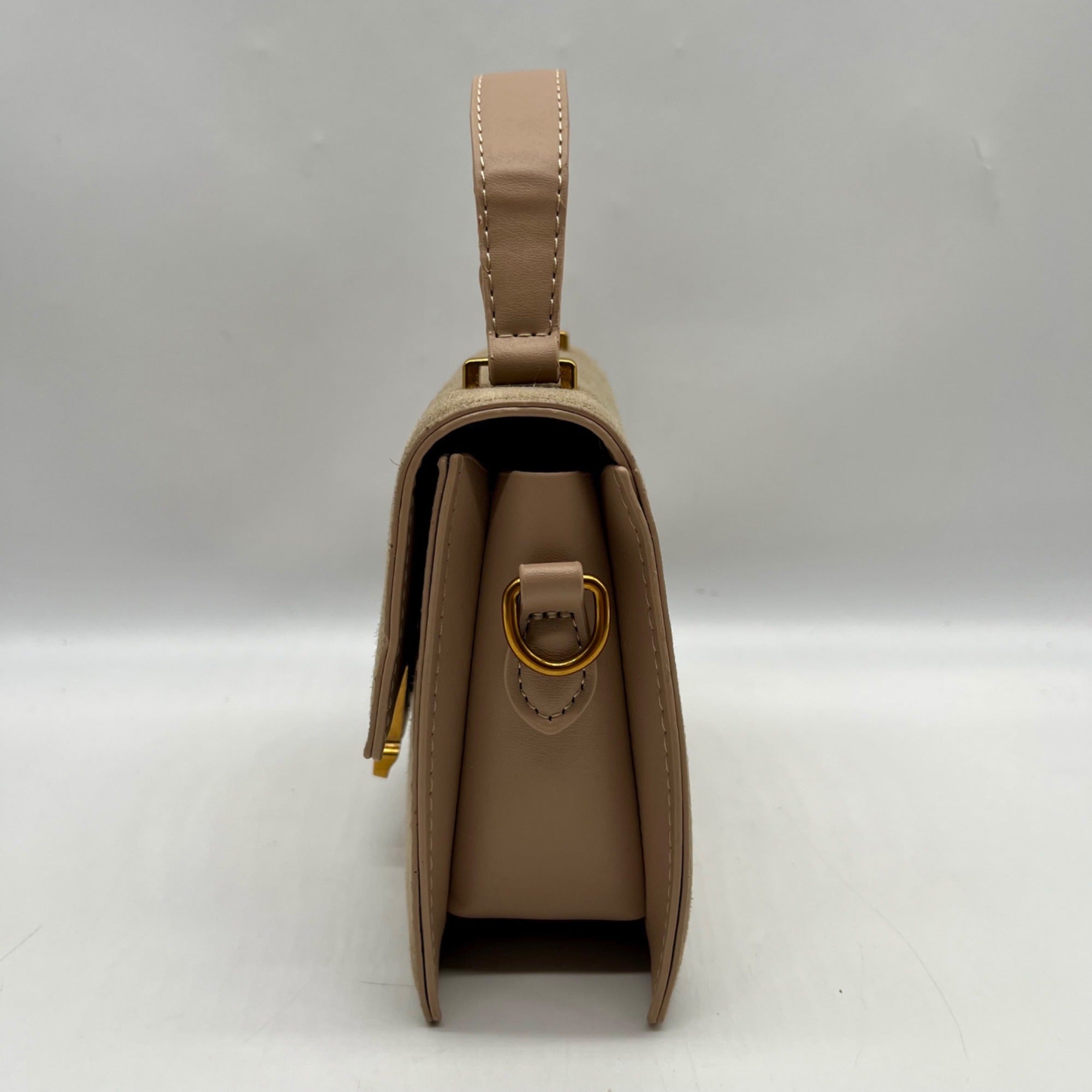 Lukadi Tan Faux Leather Crossbody Bag