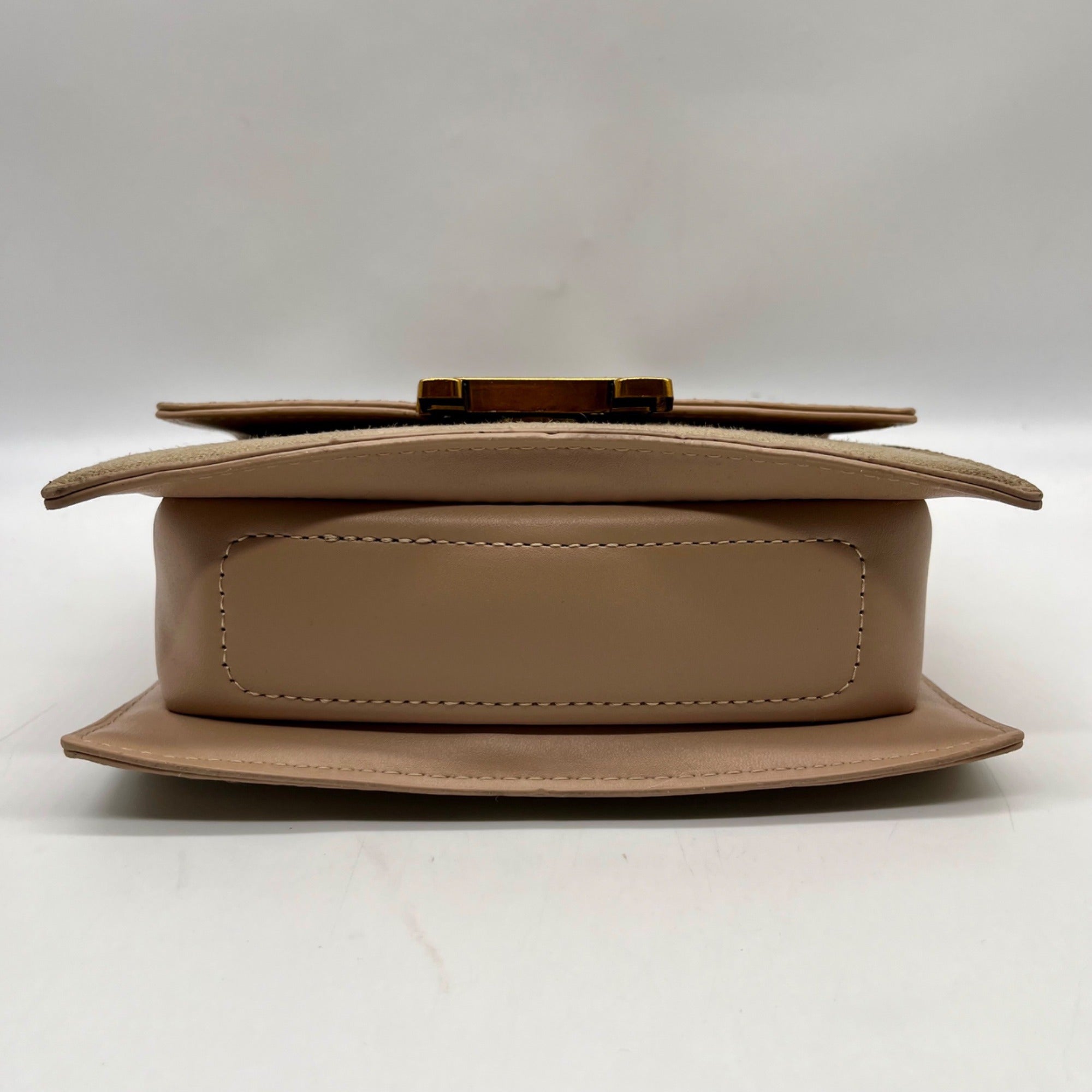 Lukadi Tan Faux Leather Crossbody Bag