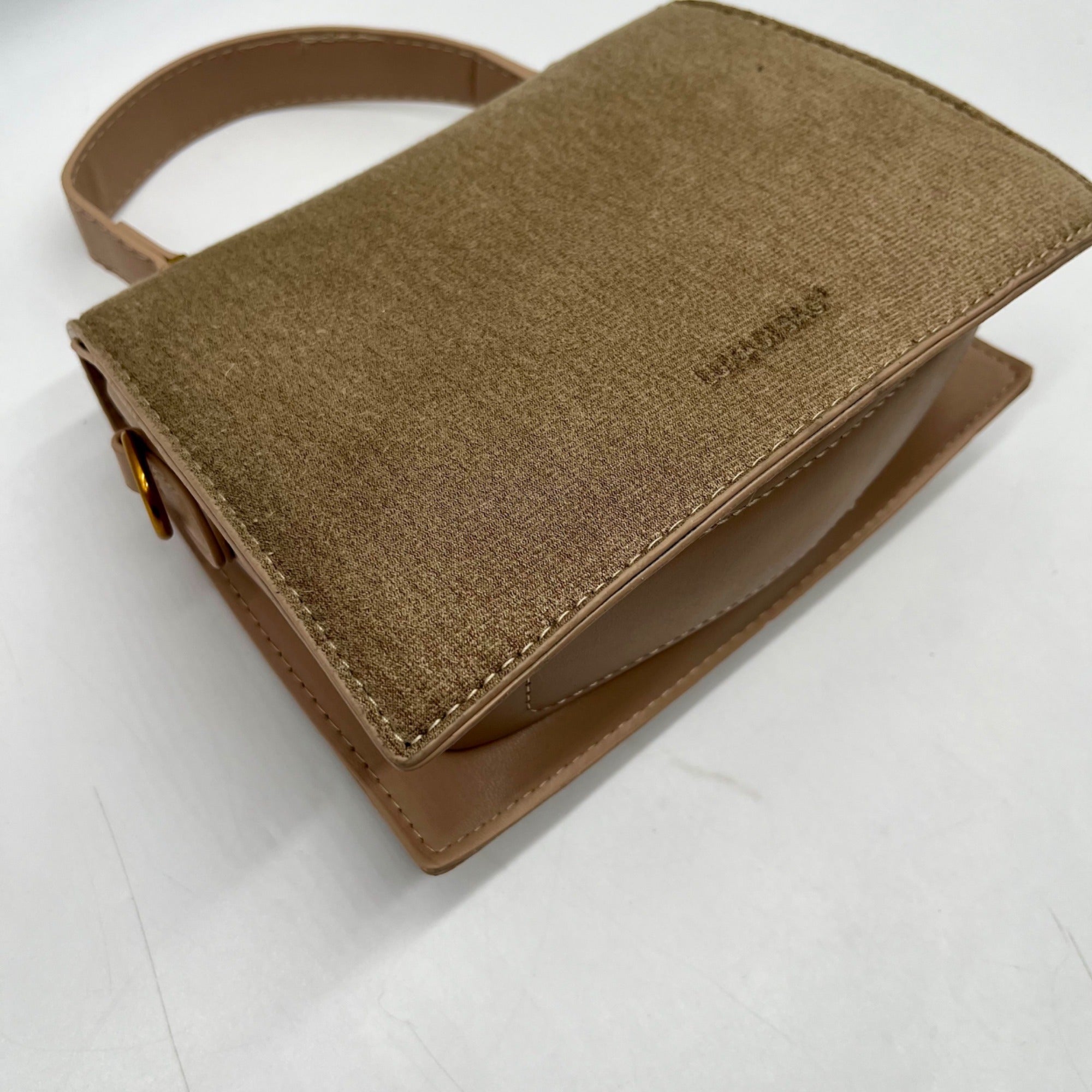 Lukadi Tan Faux Leather Crossbody Bag