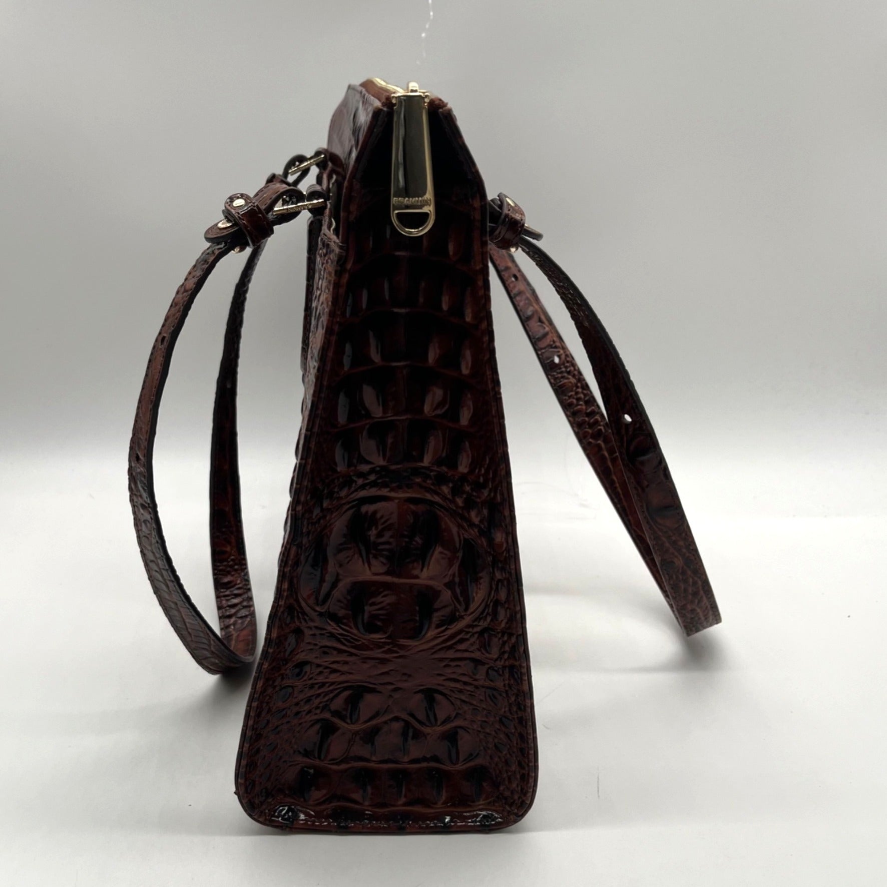 Brahmin Anywhere Melbourne Embossed Leather Tote – Pecan Melbourne