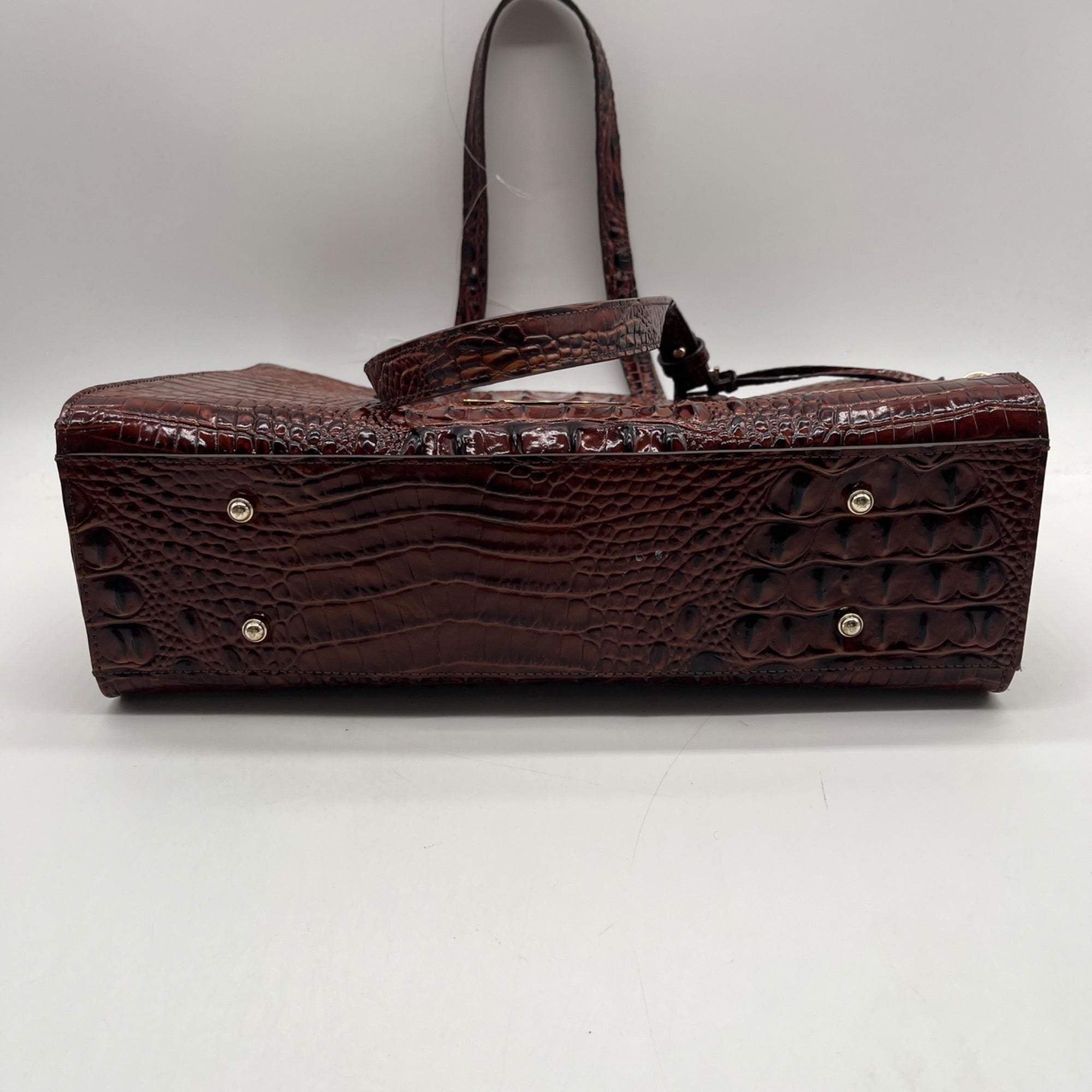 Brahmin Anywhere Melbourne Embossed Leather Tote – Pecan Melbourne