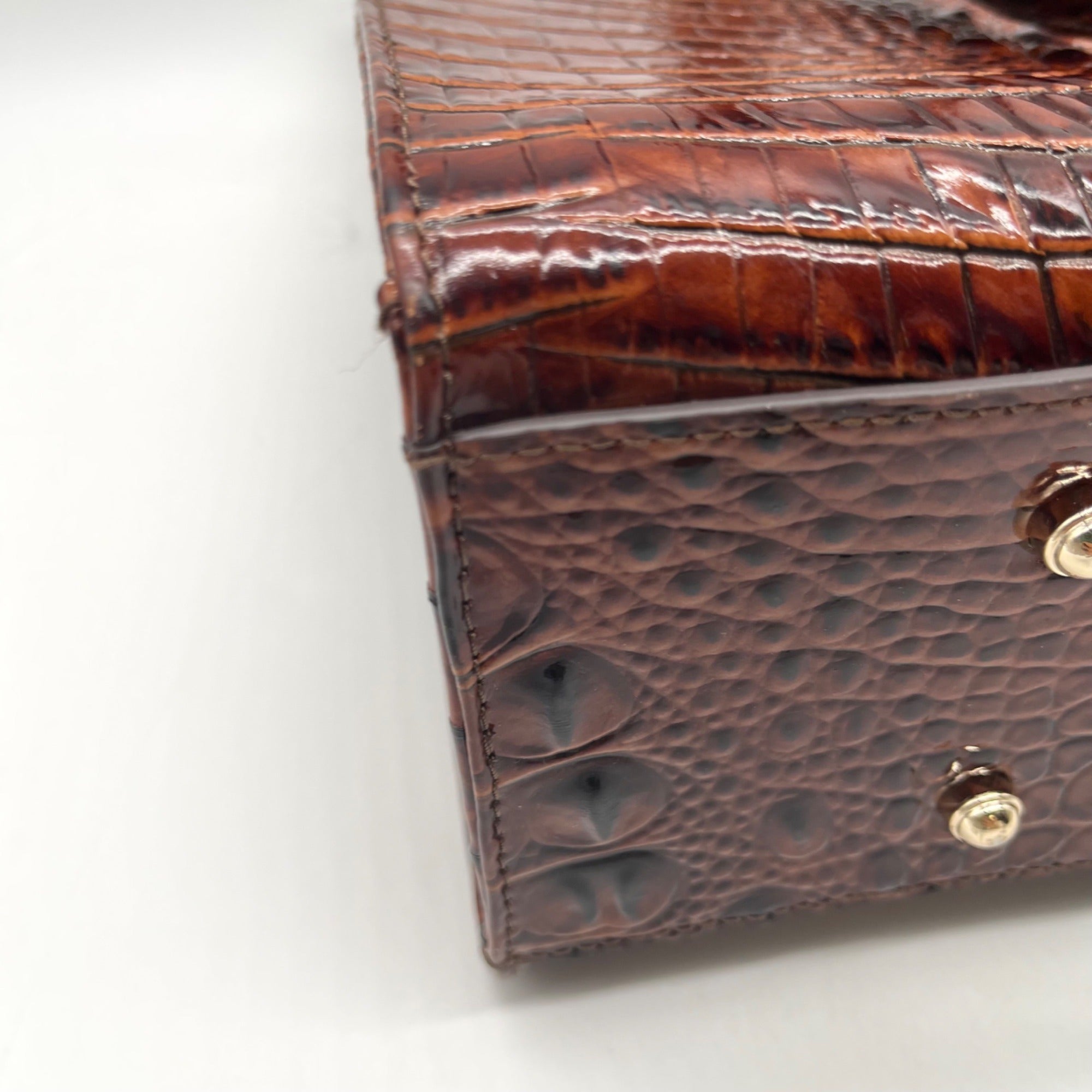 Brahmin Anywhere Melbourne Embossed Leather Tote – Pecan Melbourne