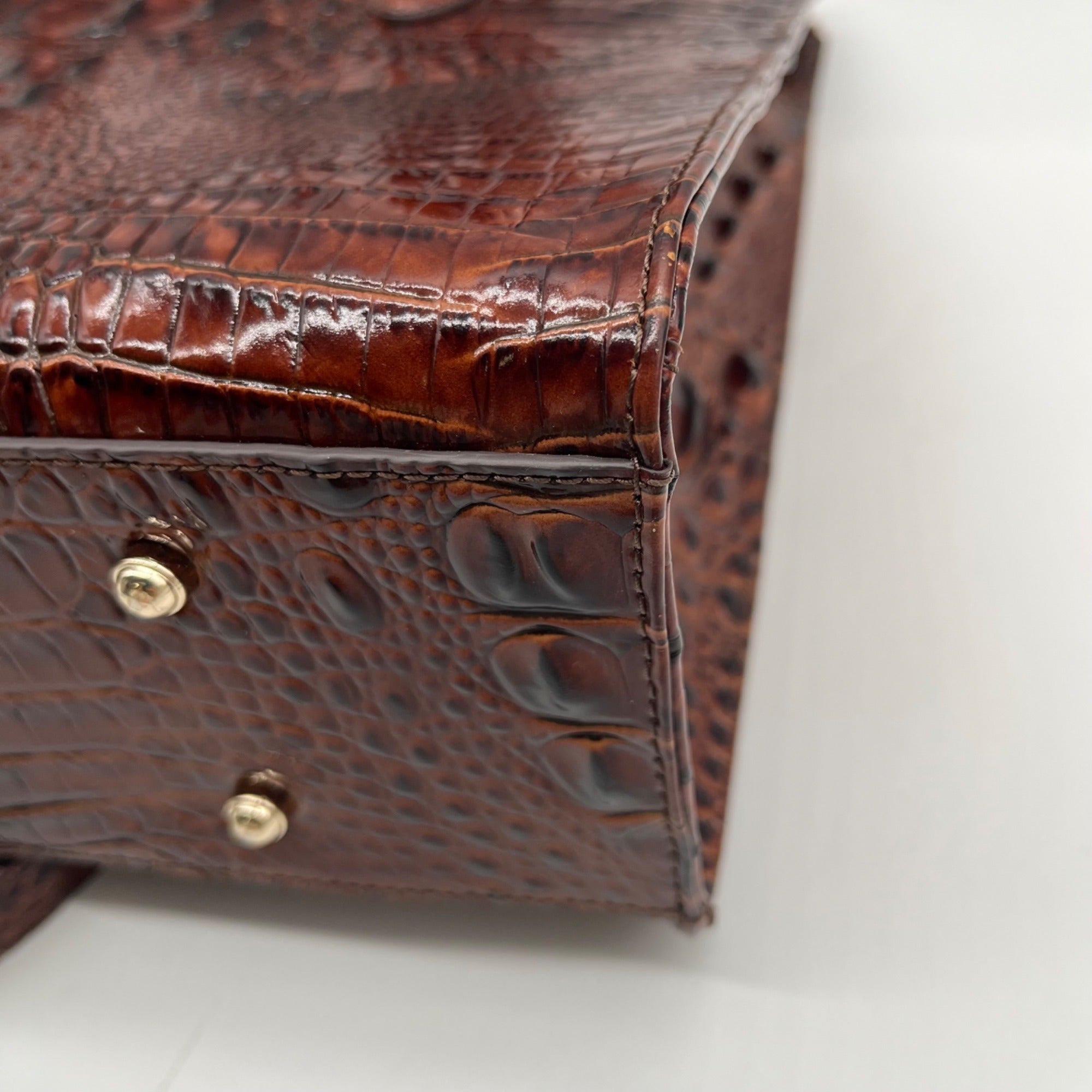 Brahmin Anywhere Melbourne Embossed Leather Tote – Pecan Melbourne