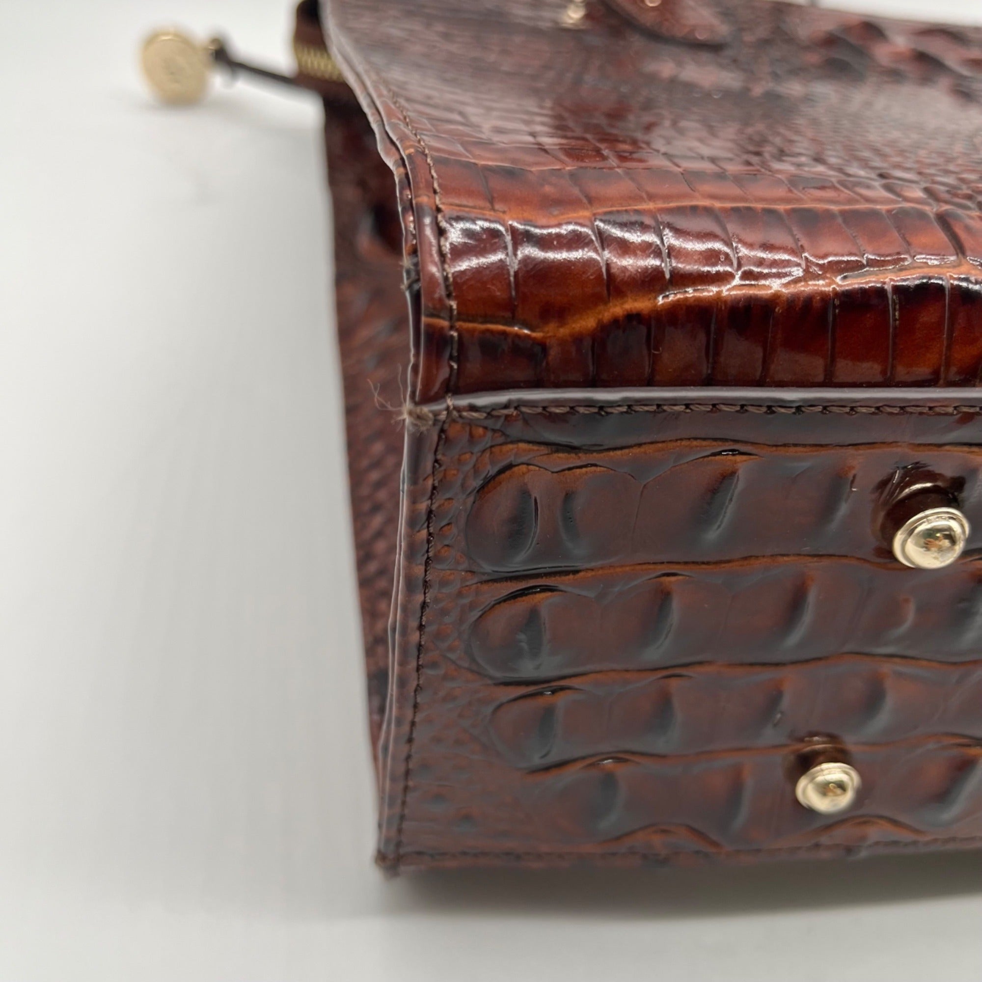 Brahmin Anywhere Melbourne Embossed Leather Tote – Pecan Melbourne