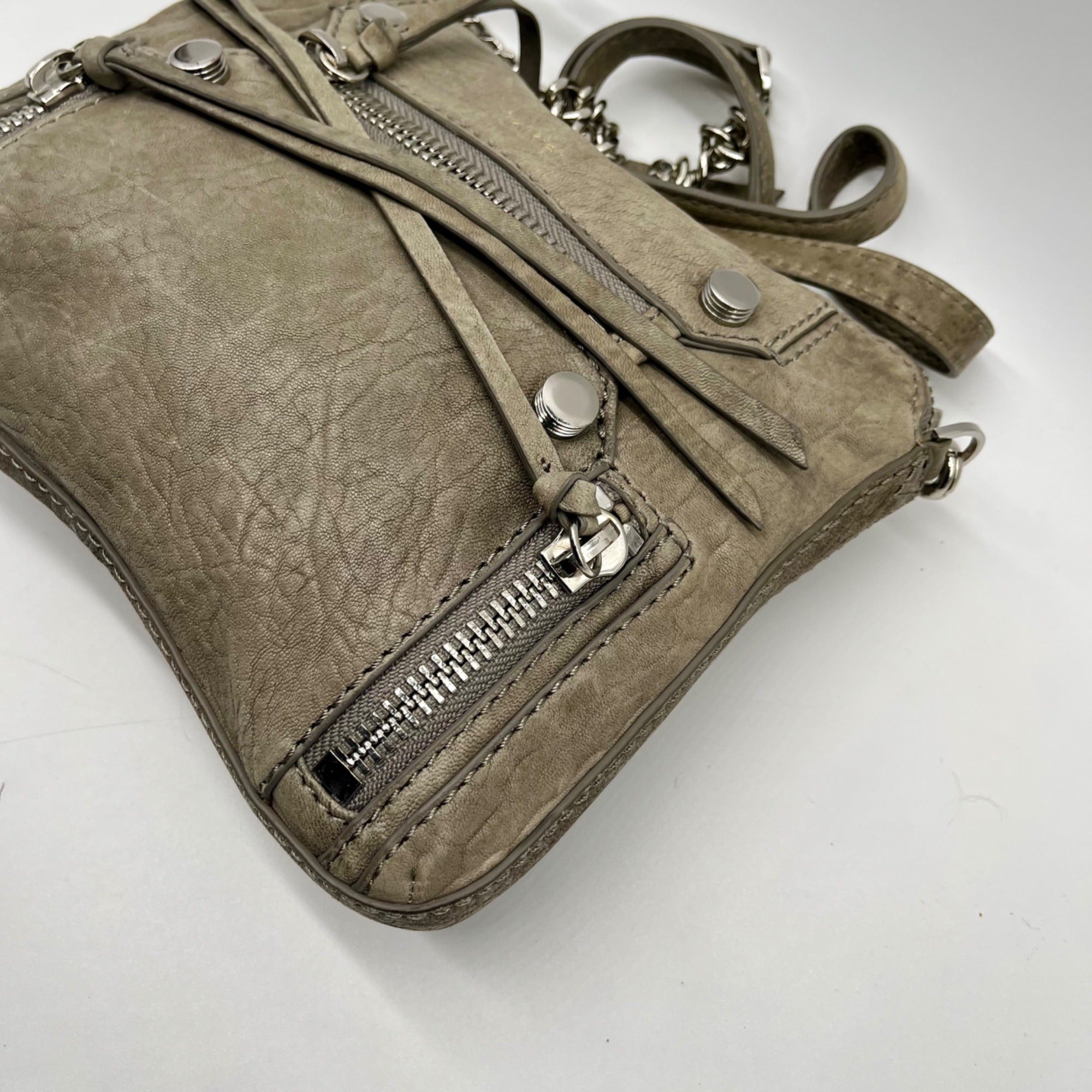 Botiker Grey Moto-Style Crossbody