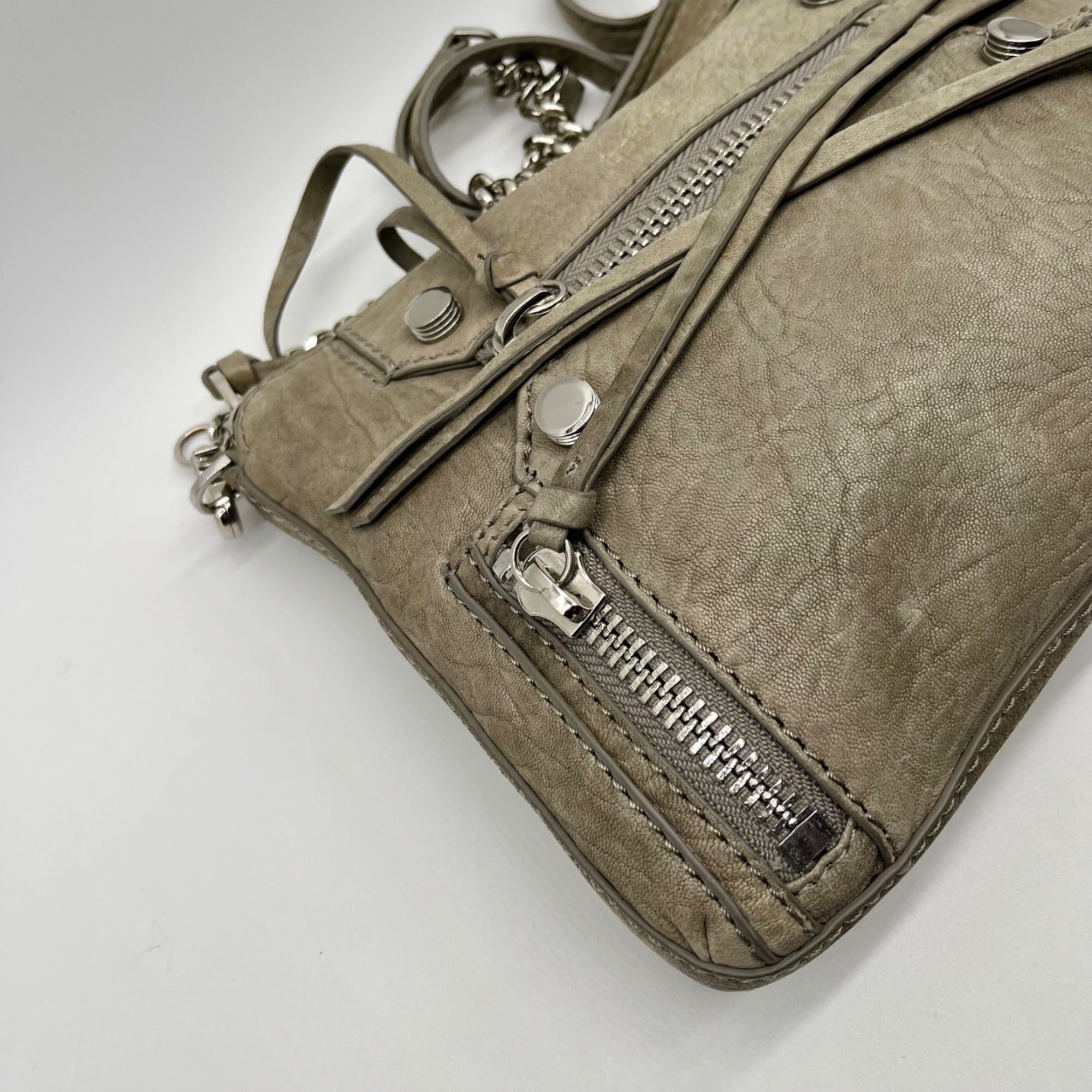 Botiker Grey Moto-Style Crossbody