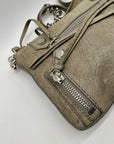 Botiker Grey Moto-Style Crossbody