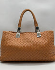 Cole Haan Camel Woven Leather Satchel Bag