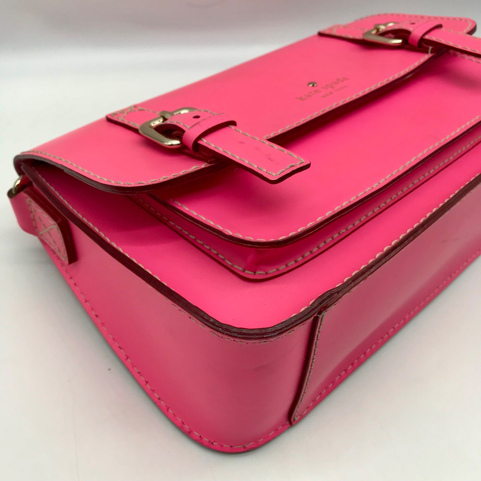 Kate Spade Hot Pink Leather Essex Scout Crossbody Bag