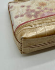 Brahmin Metallic Floral Embroidered And Croc-Embossed Shoulder Bag