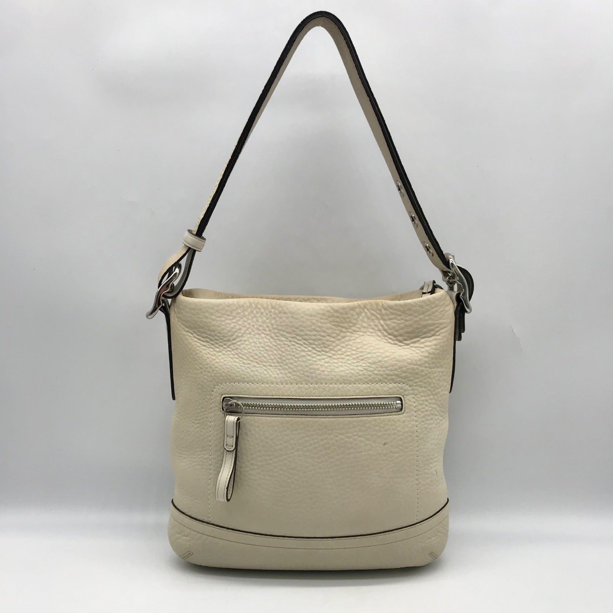 Coach Bone White Leather Medium Slim Legacy Shoulder Bag 1427