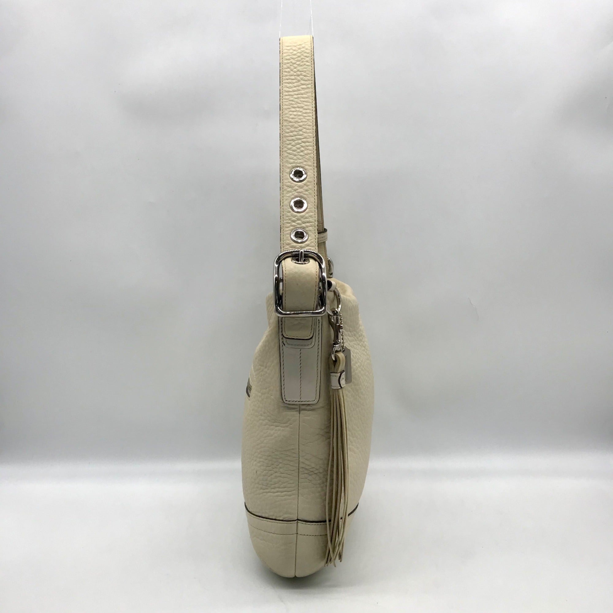 Coach Bone White Leather Medium Slim Legacy Shoulder Bag 1427