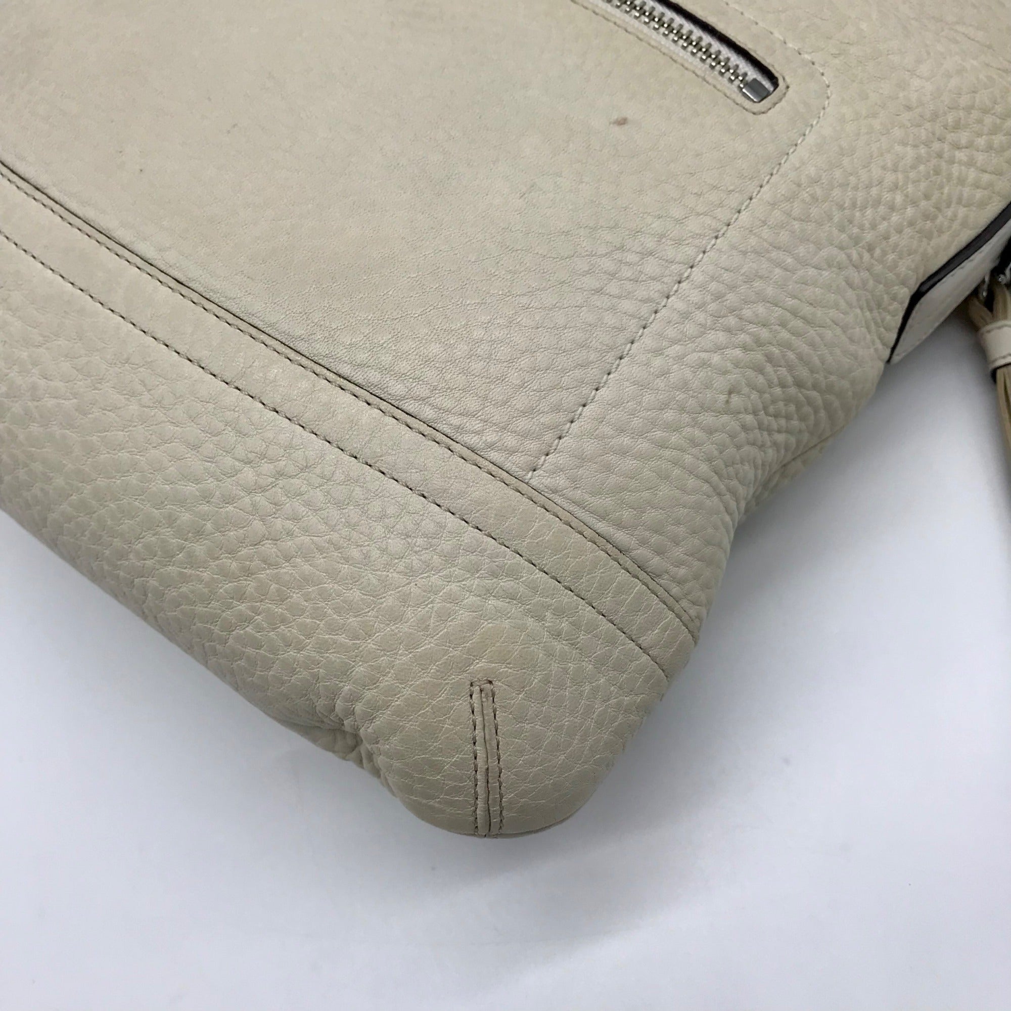 Coach Bone White Leather Medium Slim Legacy Shoulder Bag 1427