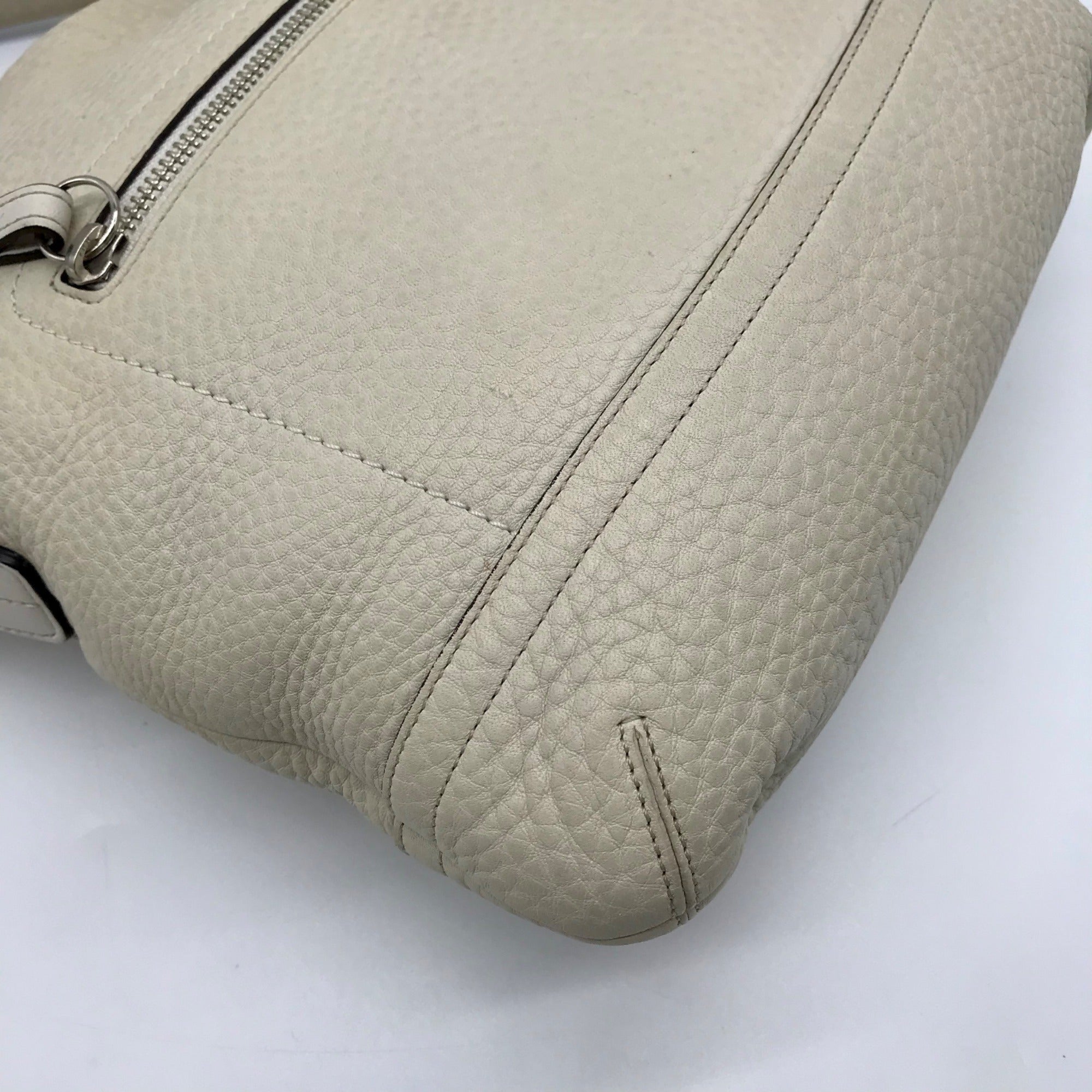 Coach Bone White Leather Medium Slim Legacy Shoulder Bag 1427