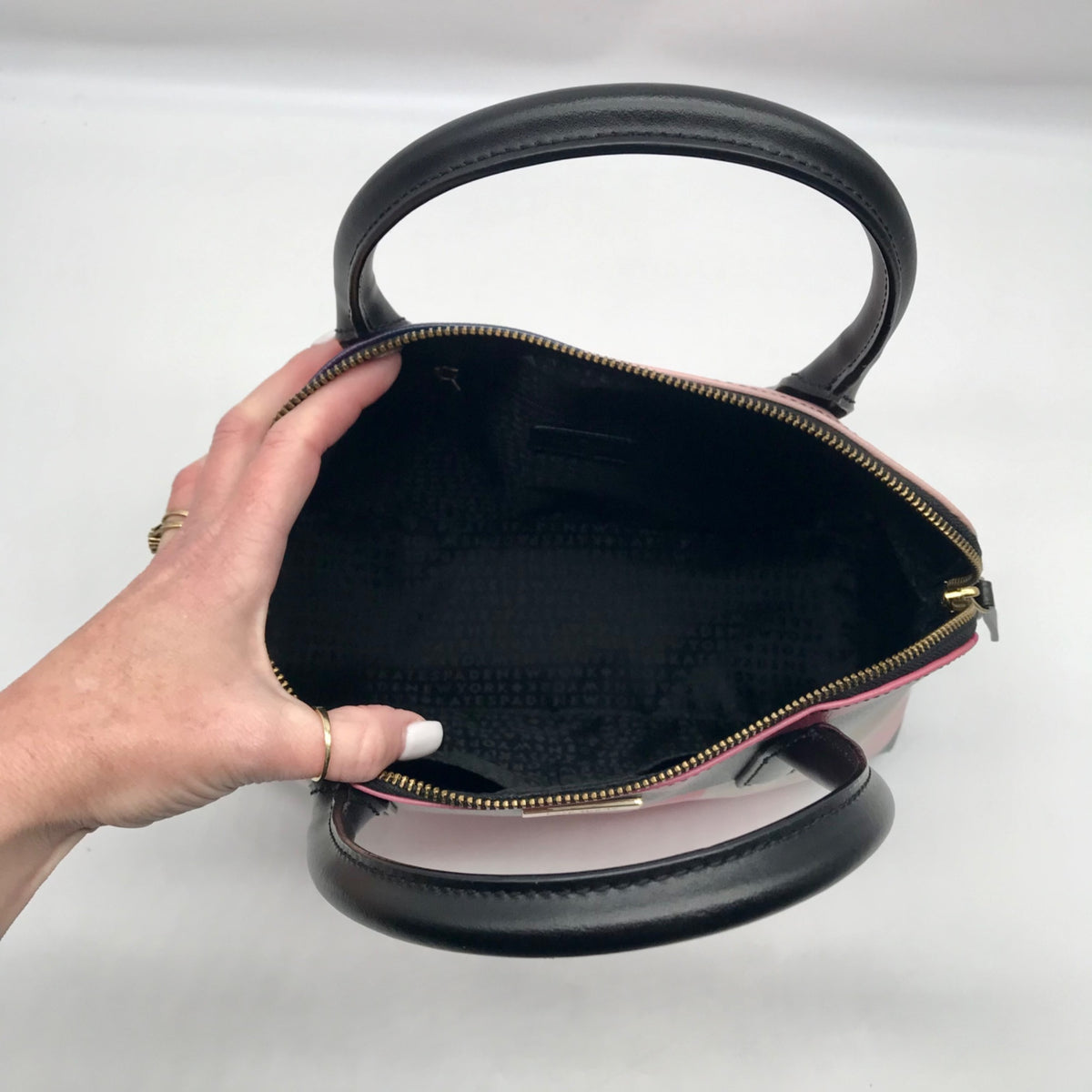 Kate Spade Pink Leather Convertible Satchel And Wallet