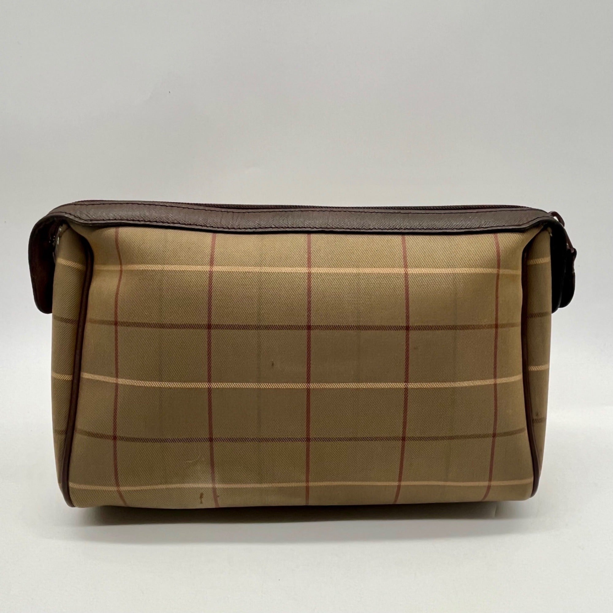 Burberrys Vintage Nova Check Canvas Zip Pouch