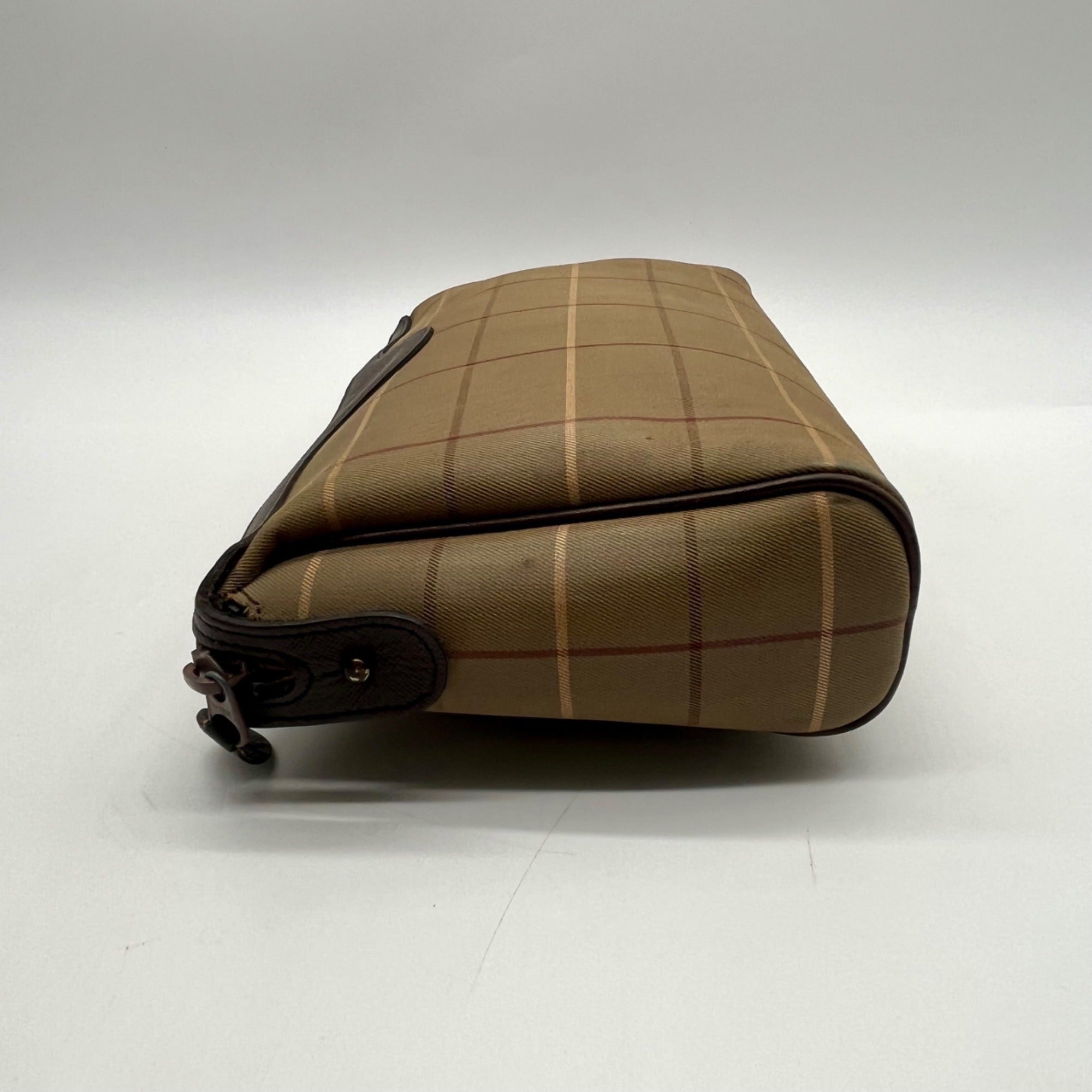 Burberrys Vintage Nova Check Canvas Zip Pouch