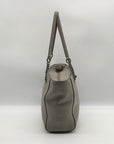 Coach Gray Pebbled Leather Turnlock Chain Tote Bag 57107