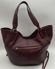 Aimee Kestenberg Burgundy Genuine Leather Hobo Bag