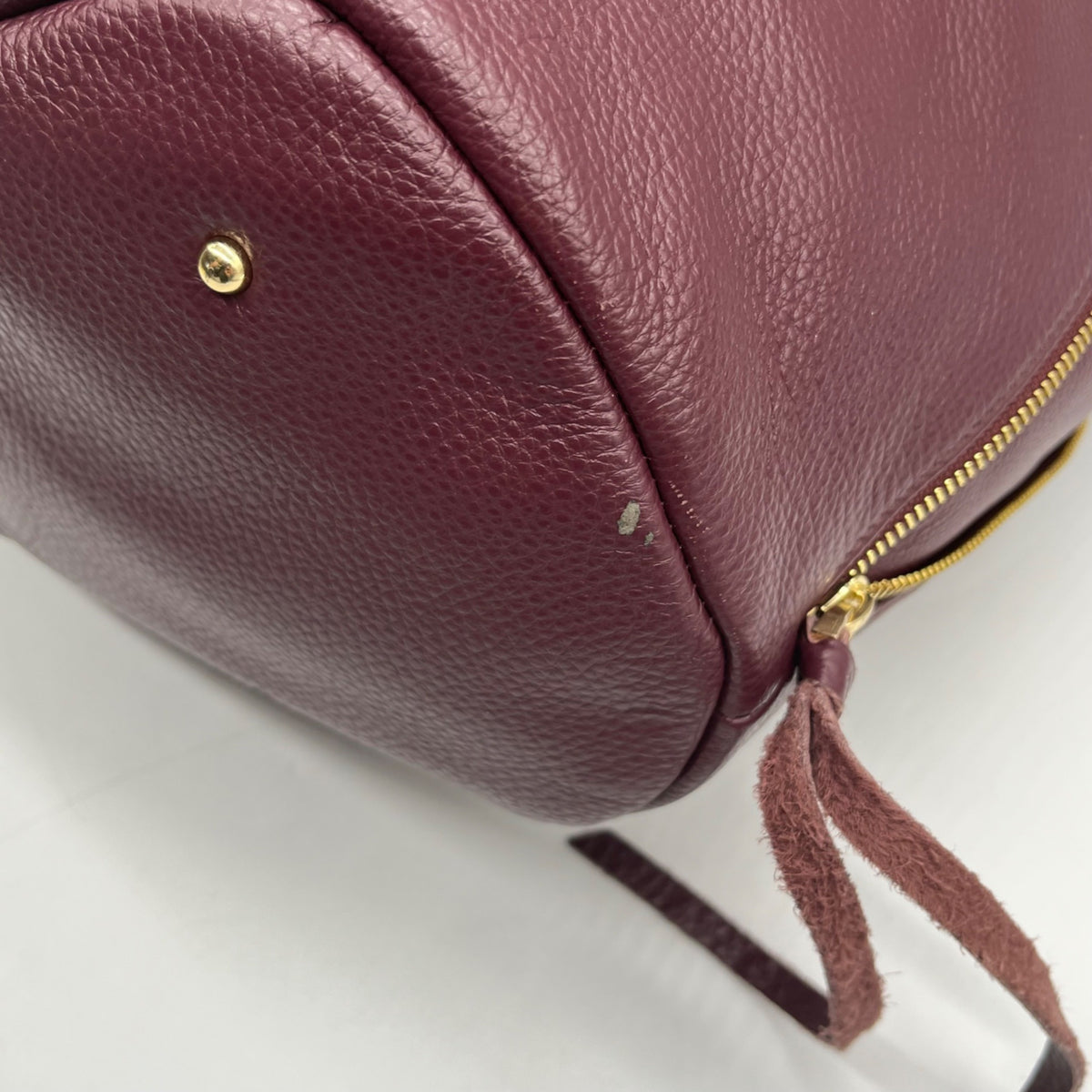 Aimee Kestenberg Burgundy Genuine Leather Hobo Bag