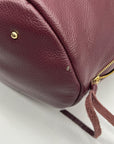 Aimee Kestenberg Burgundy Genuine Leather Hobo Bag