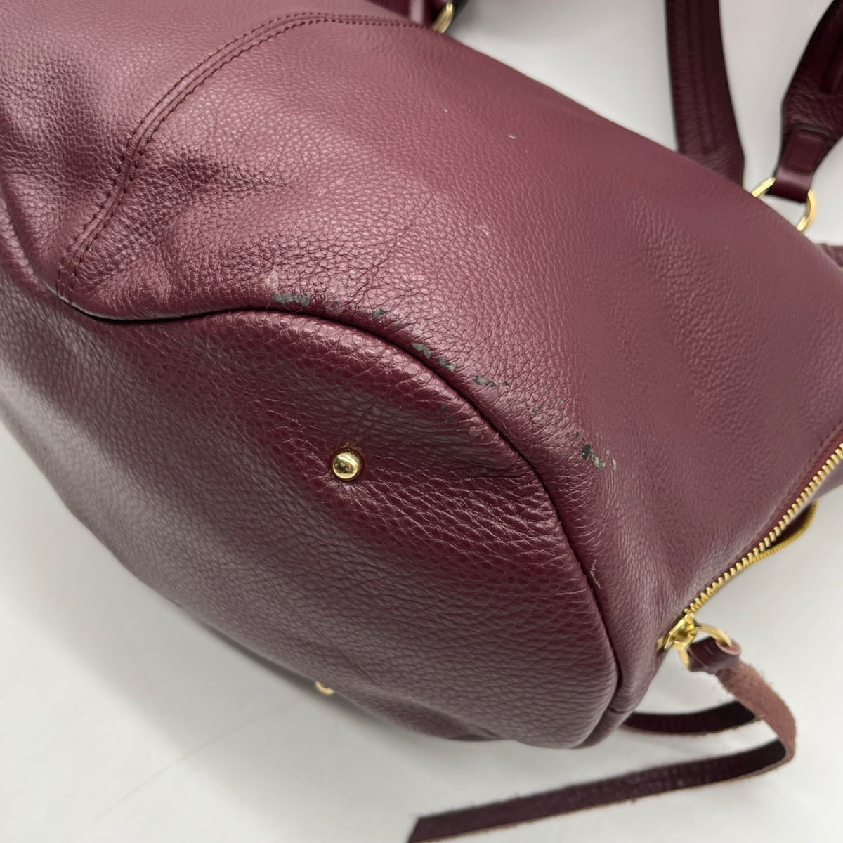 Aimee Kestenberg Burgundy Genuine Leather Hobo Bag
