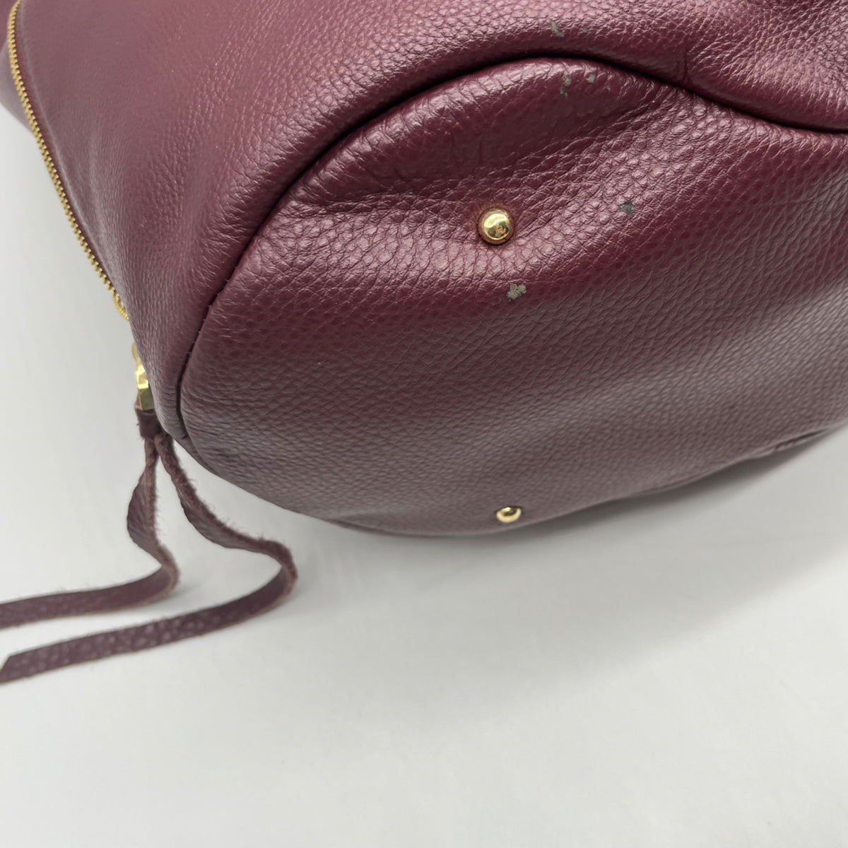 Aimee Kestenberg Burgundy Genuine Leather Hobo Bag
