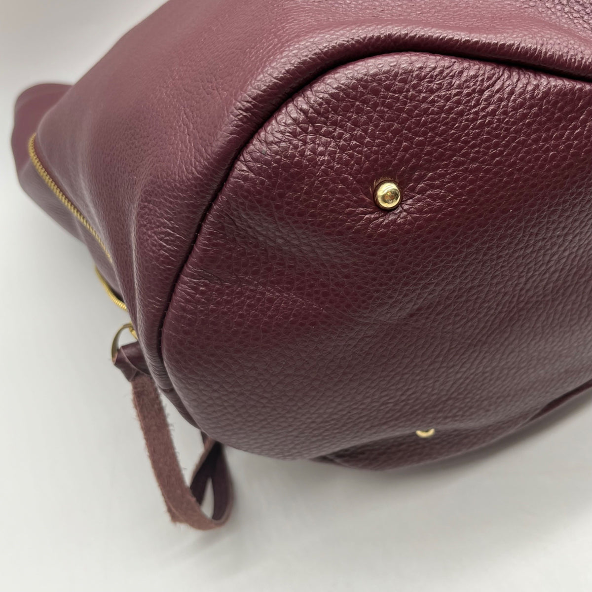 Aimee Kestenberg Burgundy Genuine Leather Hobo Bag