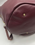 Aimee Kestenberg Burgundy Genuine Leather Hobo Bag