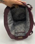 Aimee Kestenberg Burgundy Genuine Leather Hobo Bag
