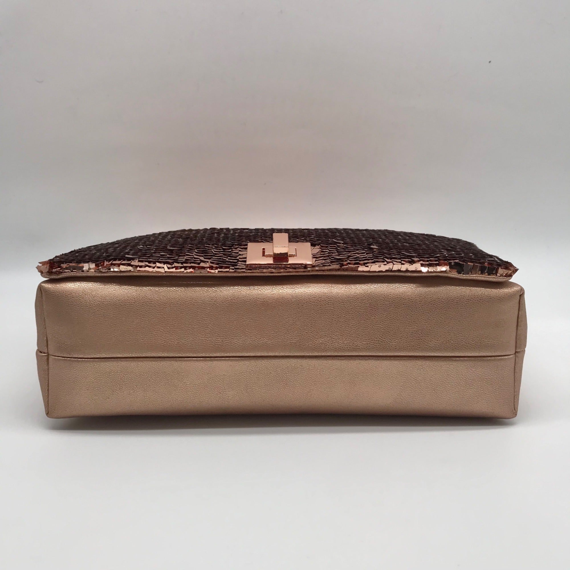 I.N.C. International Concepts Rose Gold Ajae Soft Sequin Top Handle Bag