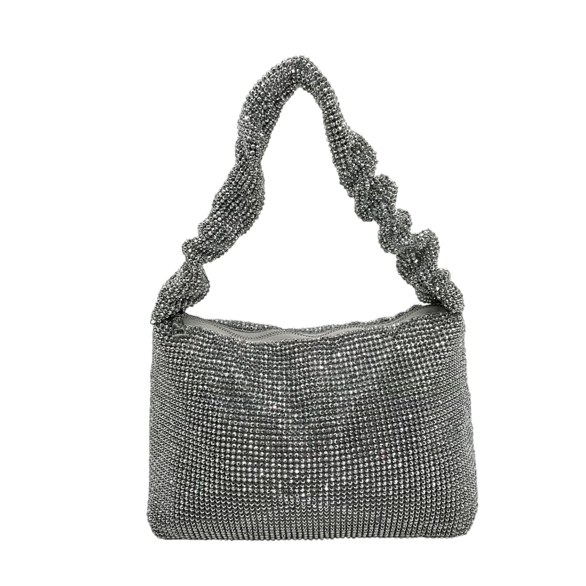 I.N.C International Concepts Silver Mesh Scrunch Shoulder Bag