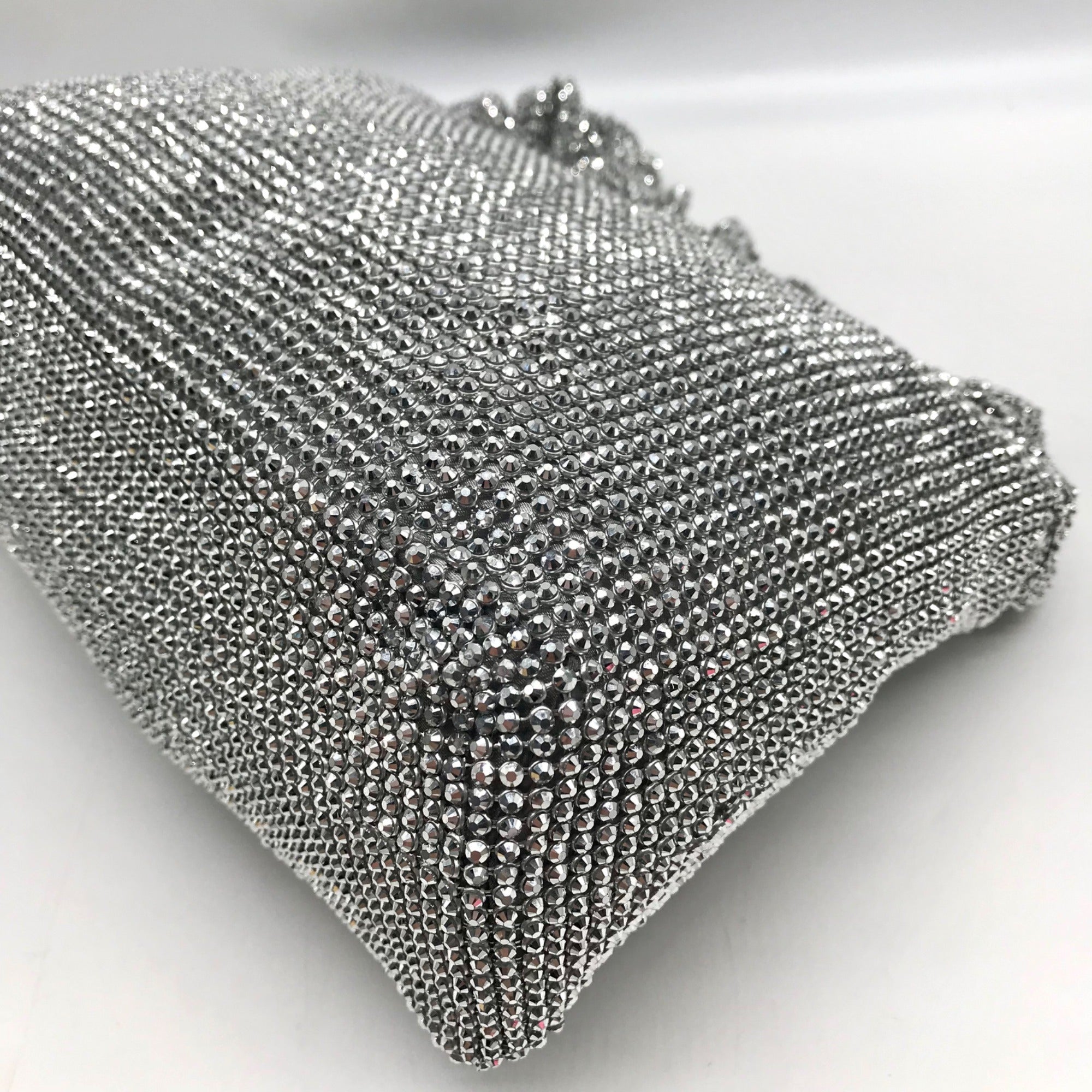 I.N.C International Concepts Silver Mesh Scrunch Shoulder Bag
