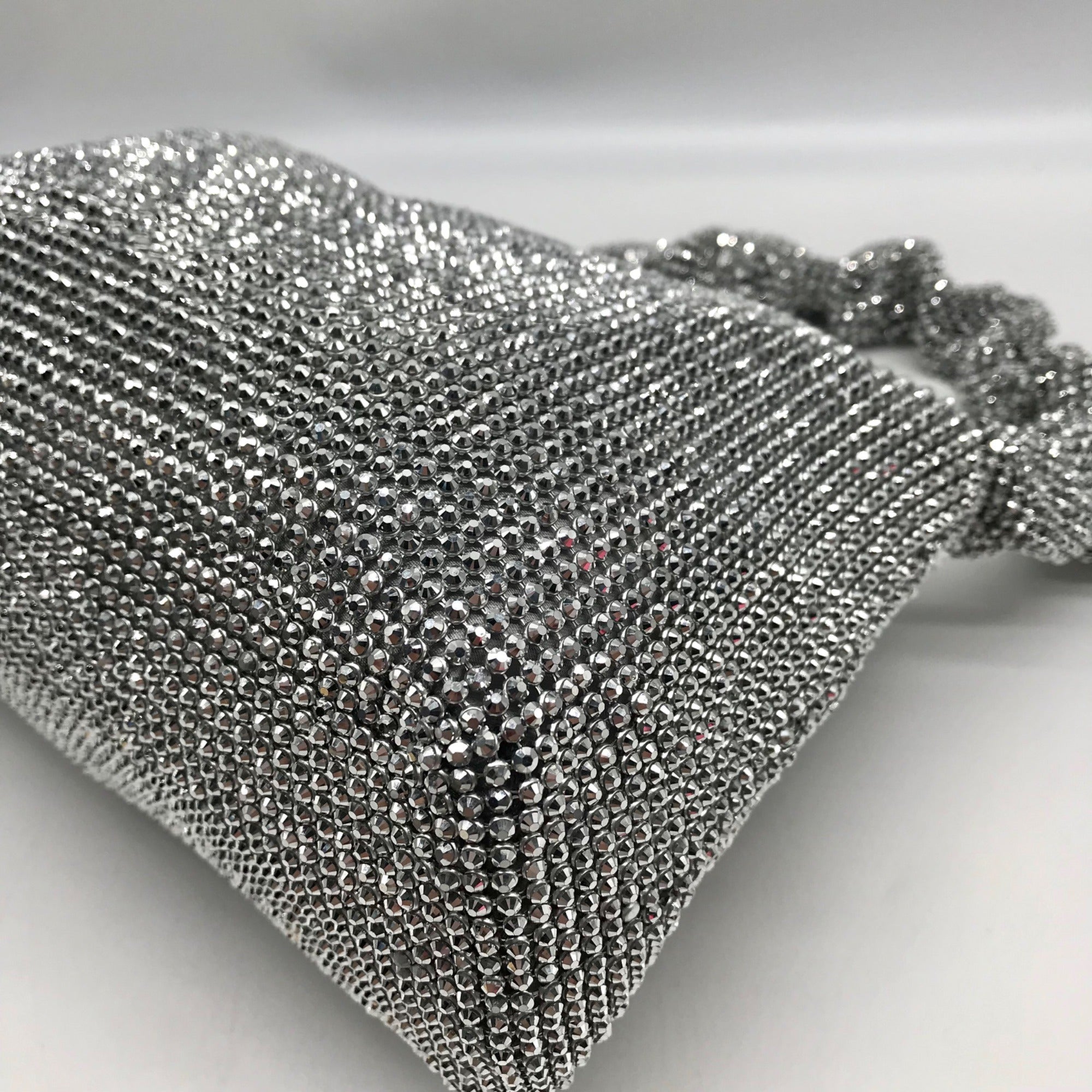 I.N.C International Concepts Silver Mesh Scrunch Shoulder Bag