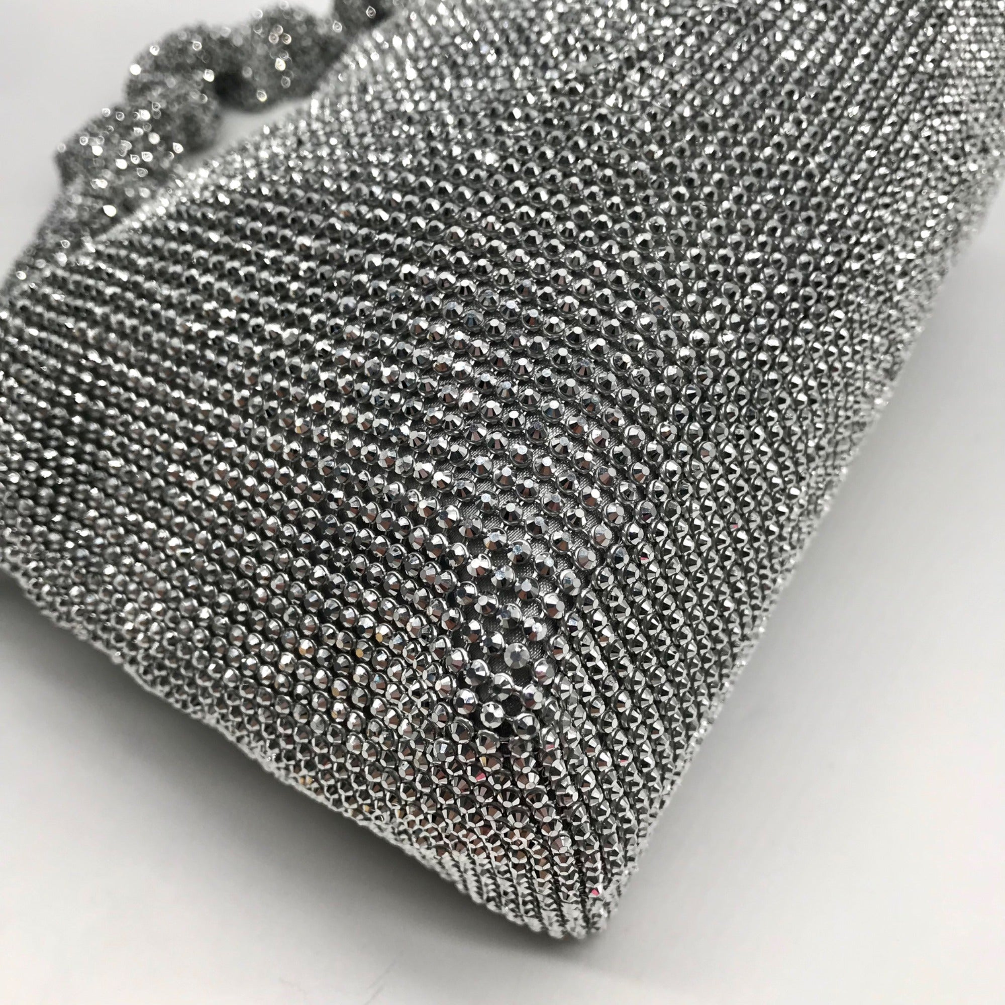 I.N.C International Concepts Silver Mesh Scrunch Shoulder Bag