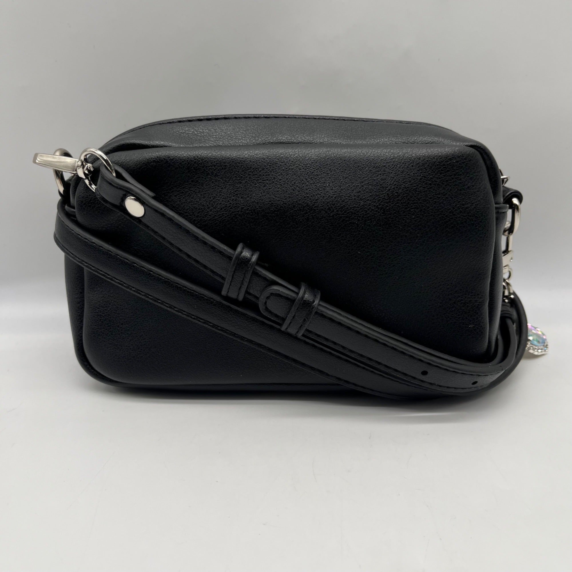 Madden Girl Black Faux Leather Crossbody Bag