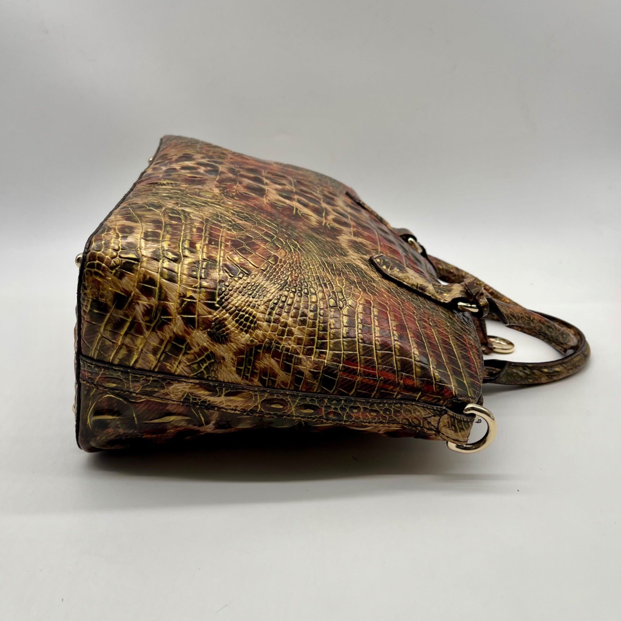 Brahmin Multi-Color Leopard Duxbury Satchel