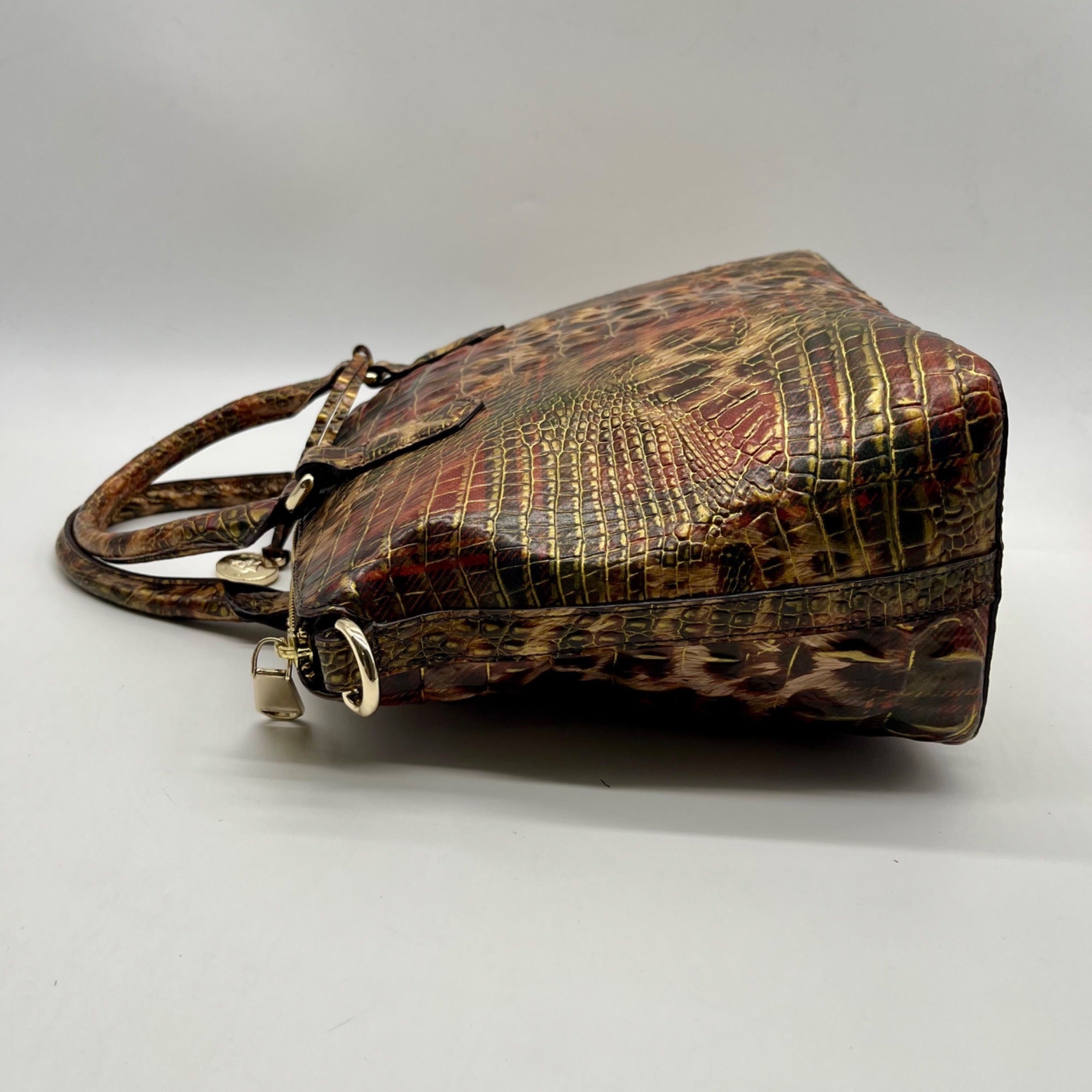 Brahmin Multi-Color Leopard Duxbury Satchel
