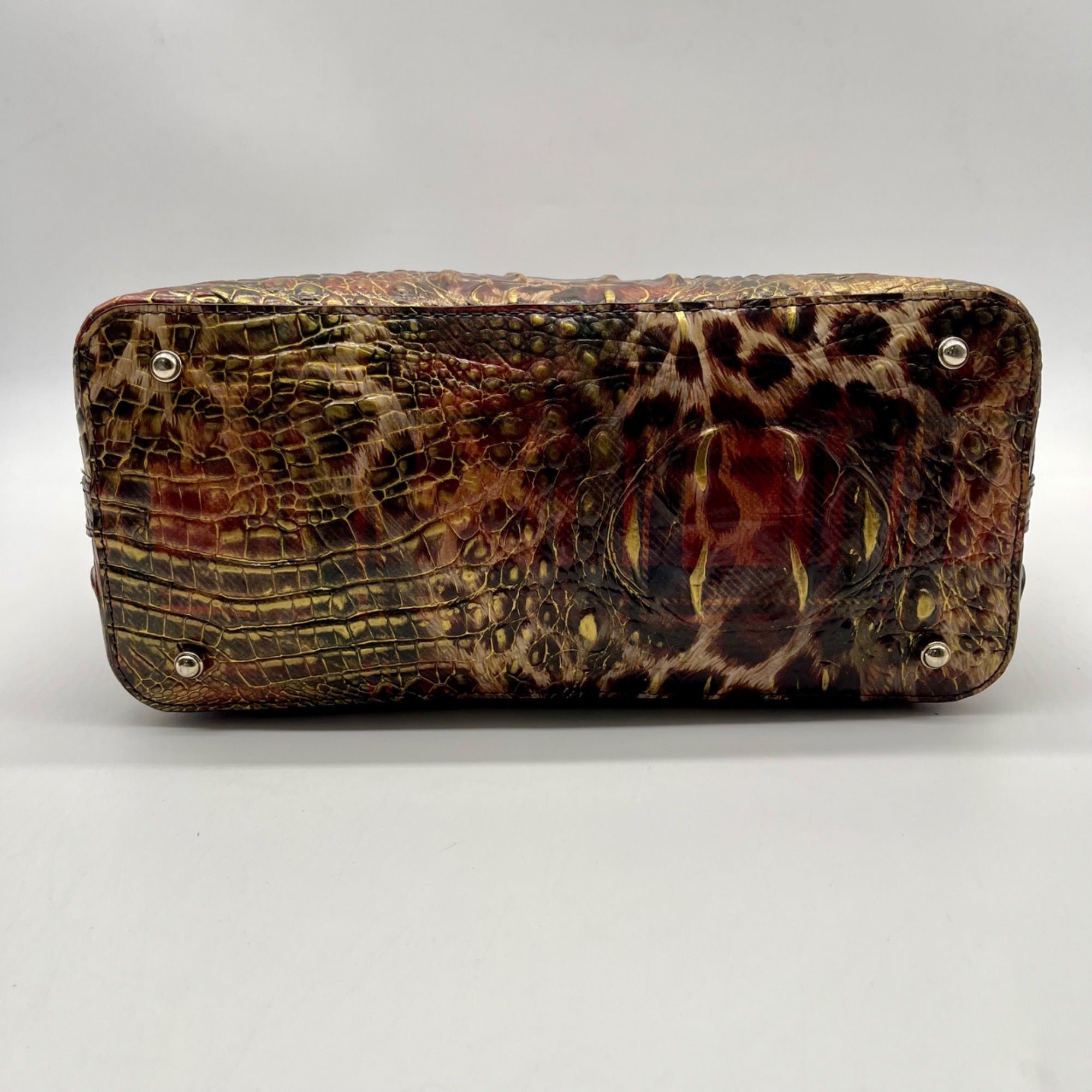 Brahmin Multi-Color Leopard Duxbury Satchel