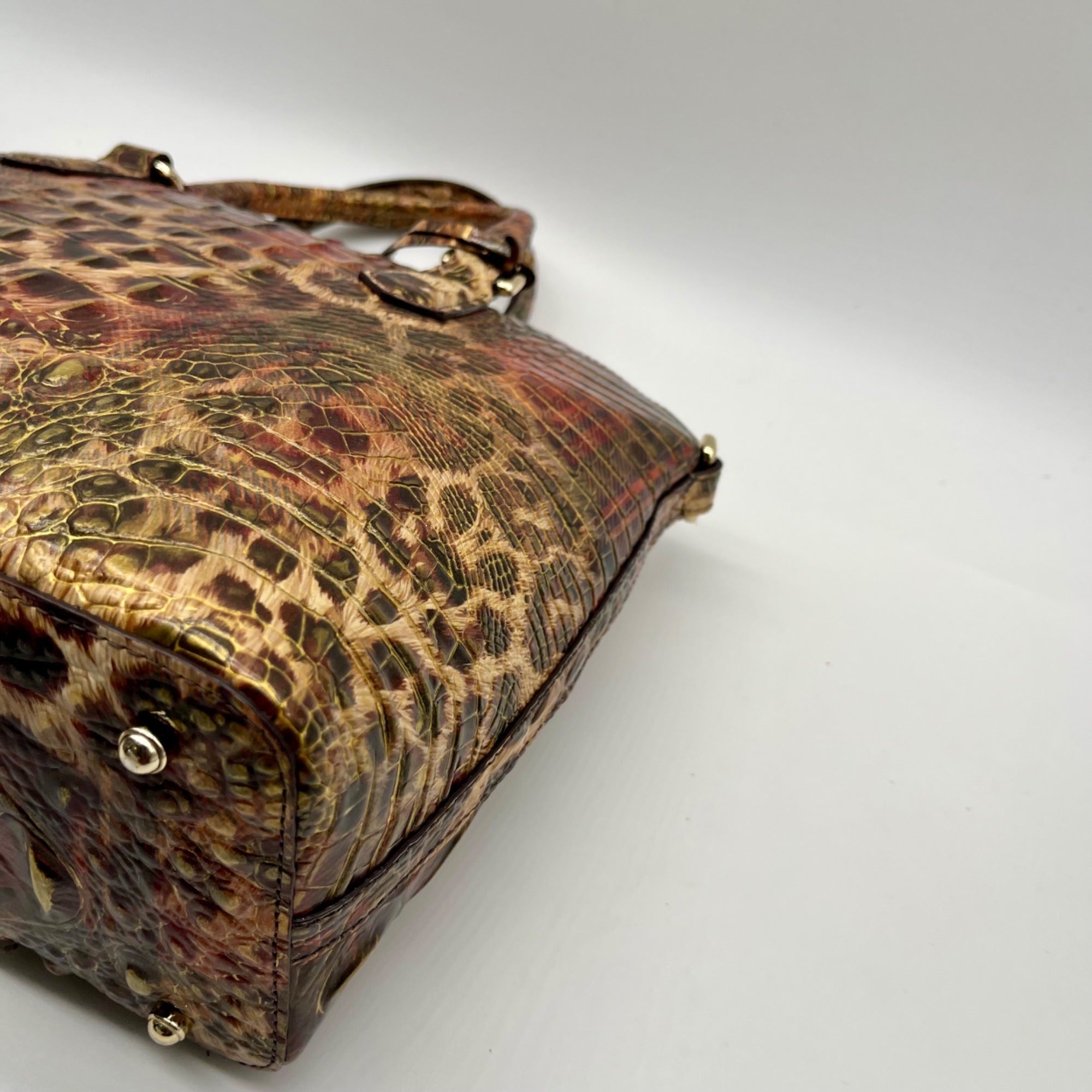 Brahmin Multi-Color Leopard Duxbury Satchel