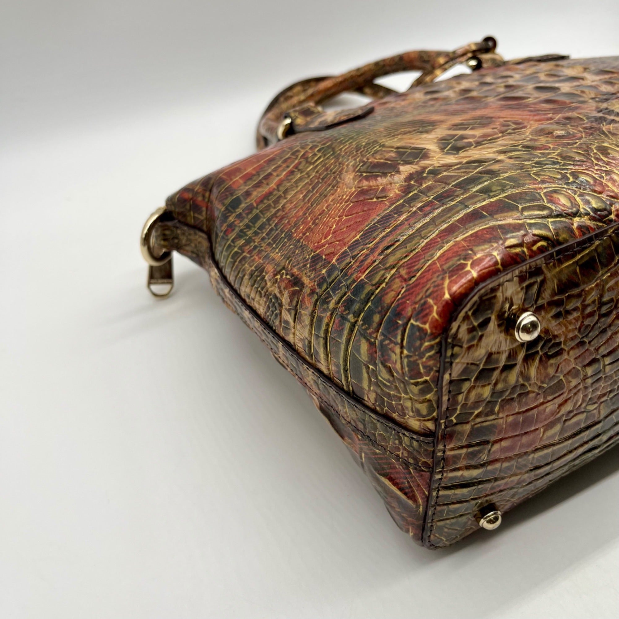 Brahmin Multi-Color Leopard Duxbury Satchel
