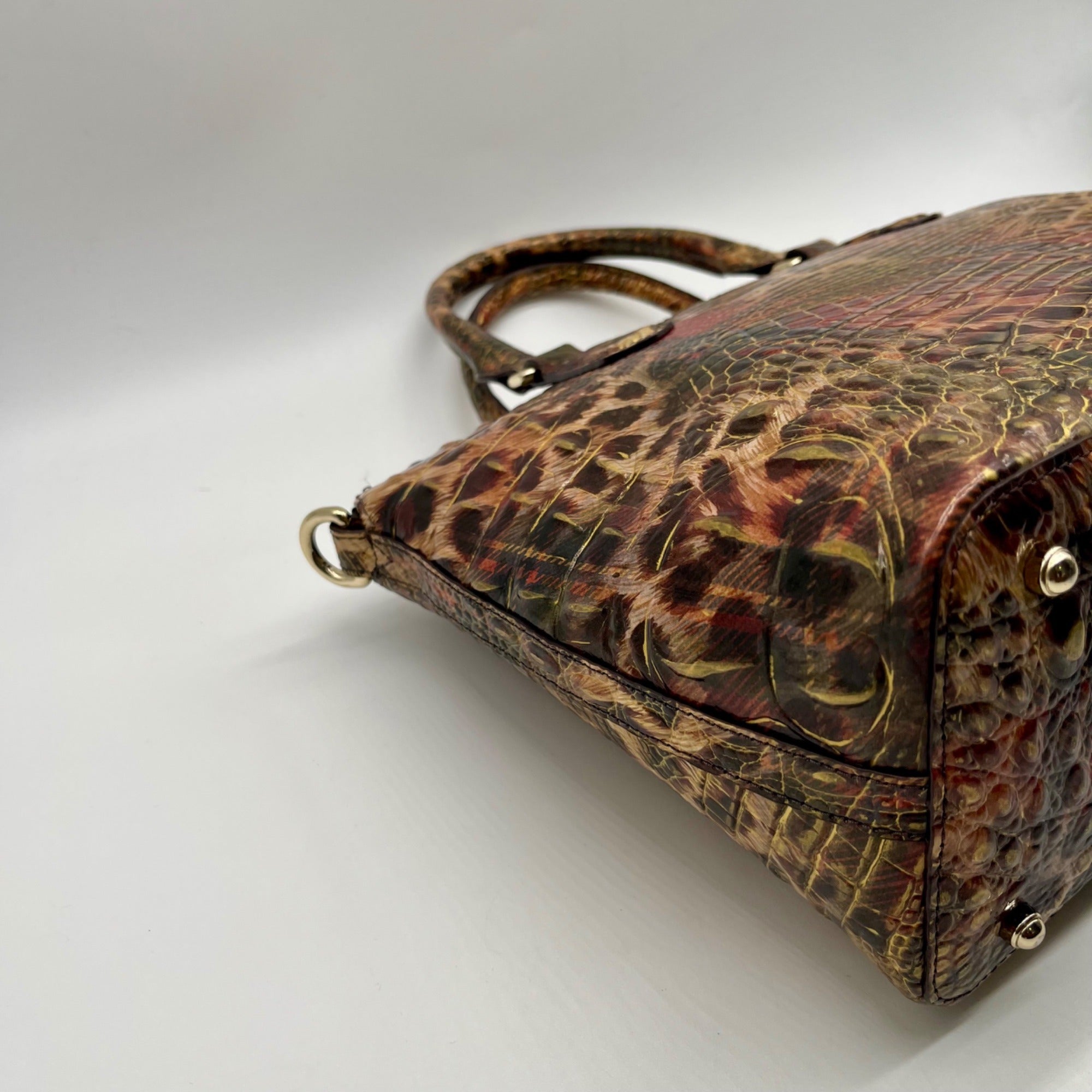Brahmin Multi-Color Leopard Duxbury Satchel