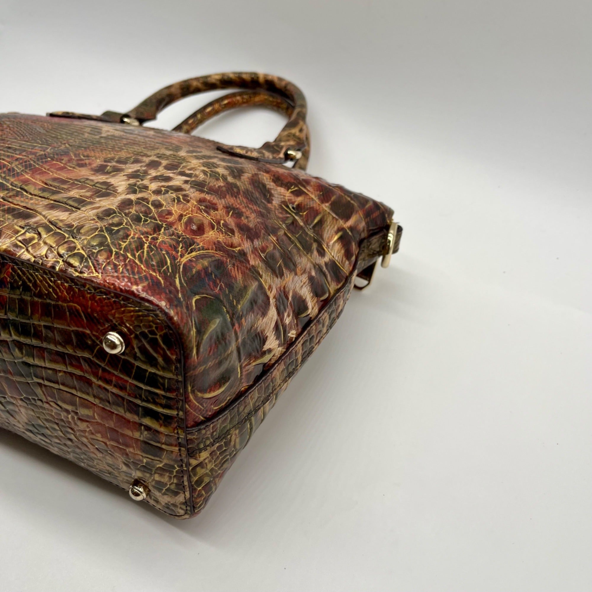 Brahmin Multi-Color Leopard Duxbury Satchel
