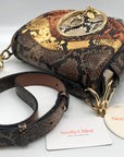 See By Chloe Burning Camel Snakeskin Embossed Leather Mara Crossbody