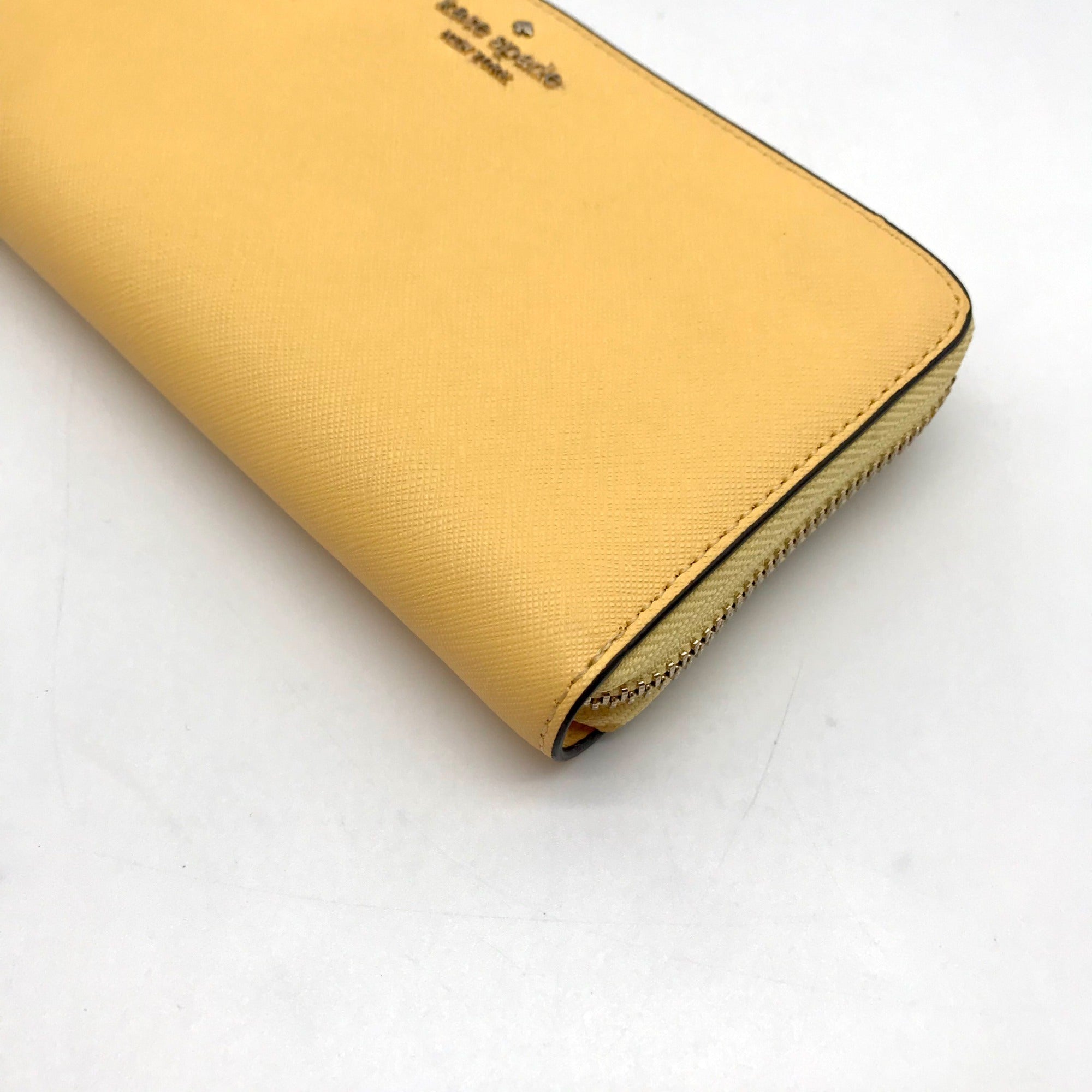 Kate Spade Yellow Saffiano Leather Marlee Continental Wallet