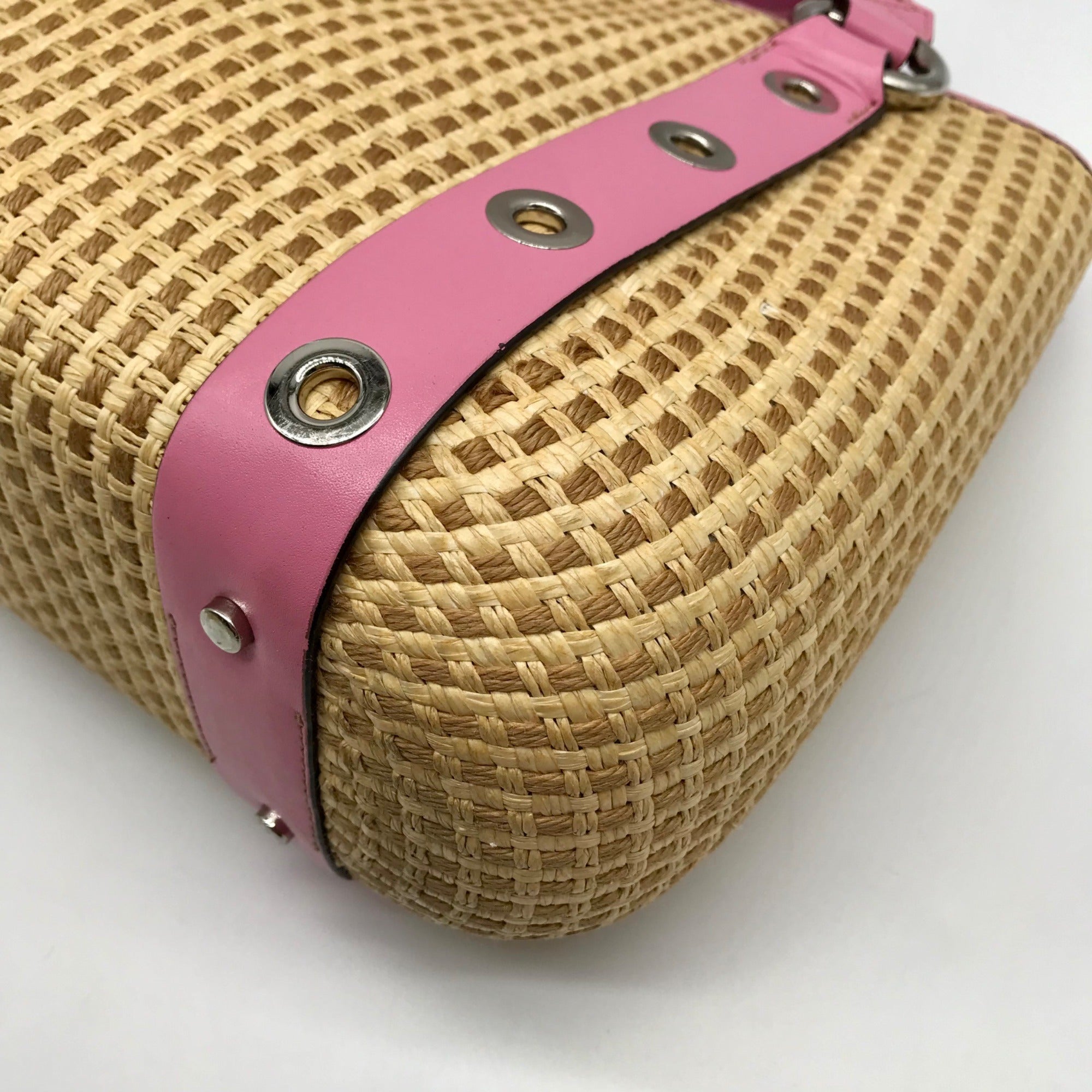 Maxx New York Pink Woven Shoulder Bag