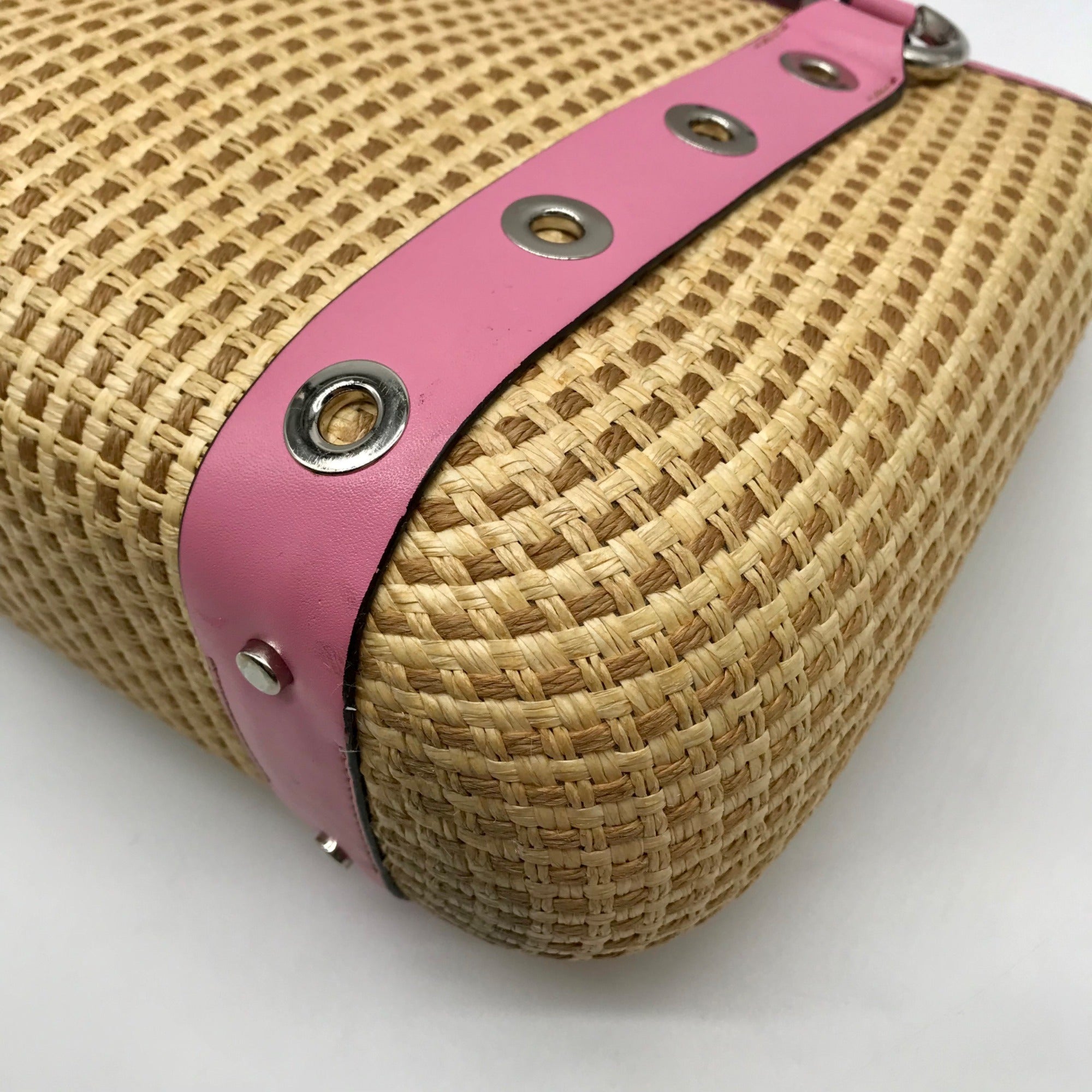 Maxx New York Pink Woven Shoulder Bag
